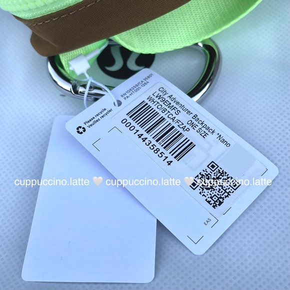 SOLD🍋Lululemon City Adventurer Backpack Nano White Opal/Burnt Caramel/Faded Zap - Picture 7 of 13